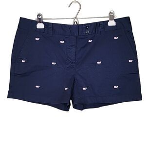 NWT Vineyard Vines Blue Shorts with Pink‎ Whales Size 14